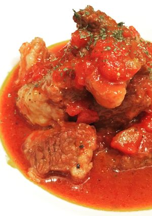 【圧力鍋】牛バラ肉の赤ワイントマト煮-レシピのメイン写真