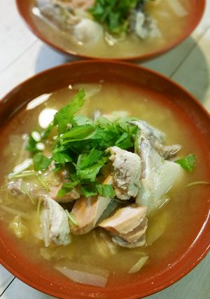 今日は鮭の切り落とし❖白子入り❖お味噌汁-レシピのメイン写真