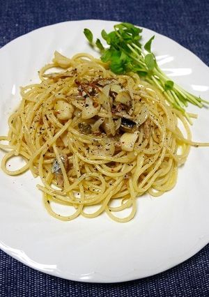 さんまのオイル漬けで和風きのこパスタ-レシピのメイン写真