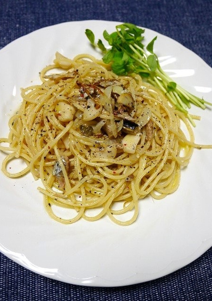 さんまのオイル漬けで和風きのこパスタ-レシピのメイン写真