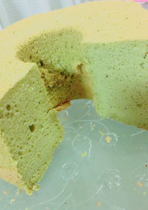 ふわふわ抹茶シフォンケーキ-レシピのメイン写真