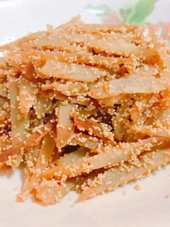 お弁当に*めんたいごぼう-レシピのメイン写真