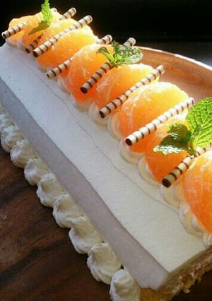 フレッシュみかんのロールケーキ-レシピのメイン写真