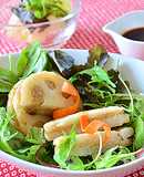 生メンチカツde“蓮根のはさみ揚げ”