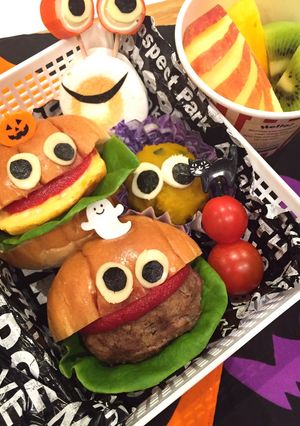 簡単♪Halloweenサンドイッチ弁当-レシピのメイン写真