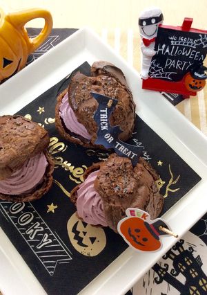 低糖質!ハロウィン仕様★シュークリーム♪-レシピのメイン写真