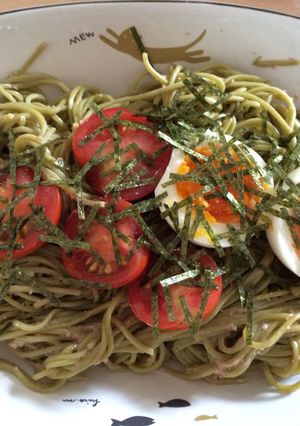 簡単！茶そばのたらこパスタ風-レシピのメイン写真