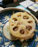 レンコンのはさみ揚げ～玉ねぎソースがけ～