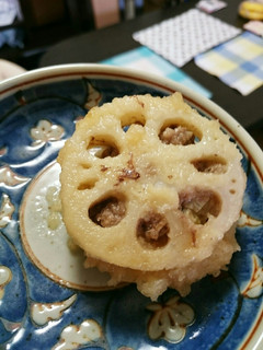 レンコンのはさみ揚げ~玉ねぎソースがけ~-レシピのメイン写真