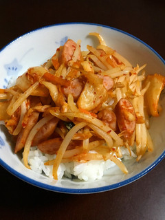 もやしキムチウインナー丼-レシピのメイン写真