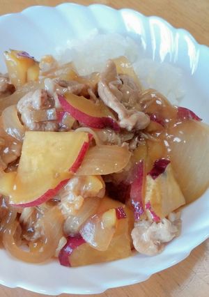 簡単ランチ★さつま芋の秋色丼-レシピのメイン写真
