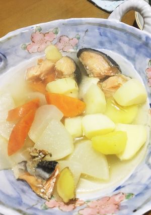 鮭と大根ジャガイモの炊いたん-レシピのメイン写真