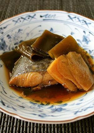 美味！サワラと角切り昆布の炊き合わせ-レシピのメイン写真