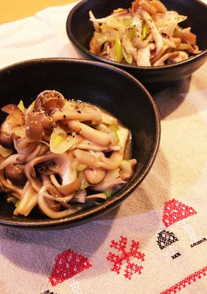 簡単♡きのこと白ネギのバタポンガーリック-レシピのメイン写真