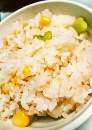 カラフル☆枝豆とコーンの炊き込みご飯-レシピのメイン写真