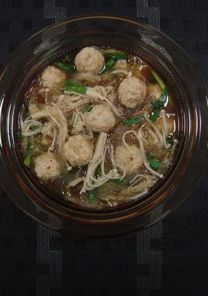 中華風（２）鶏だんごのスープ。-レシピのメイン写真