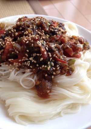 パスタ風そうめん味噌ソースのせ-レシピのメイン写真