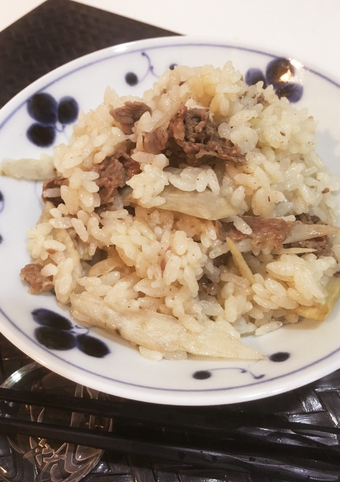 京都のお台所から＊牛蒡と牛の炊き込みご飯-レシピのメイン写真