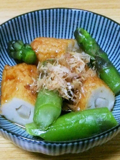 【簡単】ごぼう天とアスパラのお浸し-レシピのメイン写真