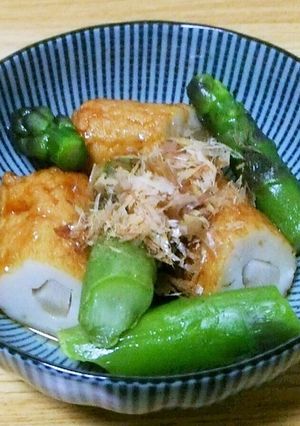 【簡単】ごぼう天とアスパラのお浸し-レシピのメイン写真