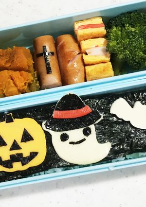簡単ハロウィンデコ弁☆カボチャおばけ達-レシピのメイン写真