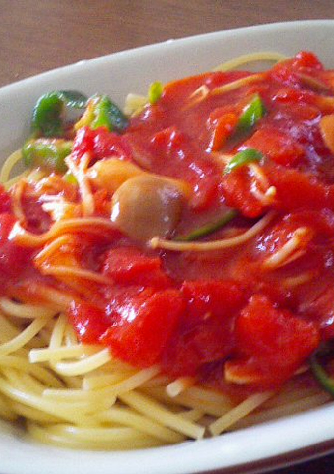 えのきとしめじのトマトソース スパゲティ-レシピのメイン写真