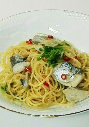 時短！水浸けパスタ、さごしと豆苗のパスタ-レシピのメイン写真