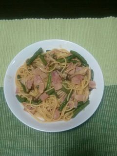 ベーコンといんげんの和風パスタ-レシピのメイン写真