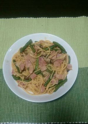 ベーコンといんげんの和風パスタ-レシピのメイン写真