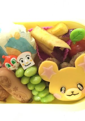 3歳児バス遠足 モフルンハンバーグ弁当-レシピのメイン写真