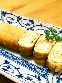 しっとり甘いネギ入り卵焼き~お弁当に♪-レシピのメイン写真