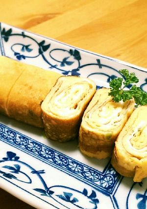 しっとり甘いネギ入り卵焼き～お弁当に♪-レシピのメイン写真