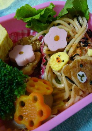 リラックマのたらこスパゲティーキャラ弁-レシピのメイン写真