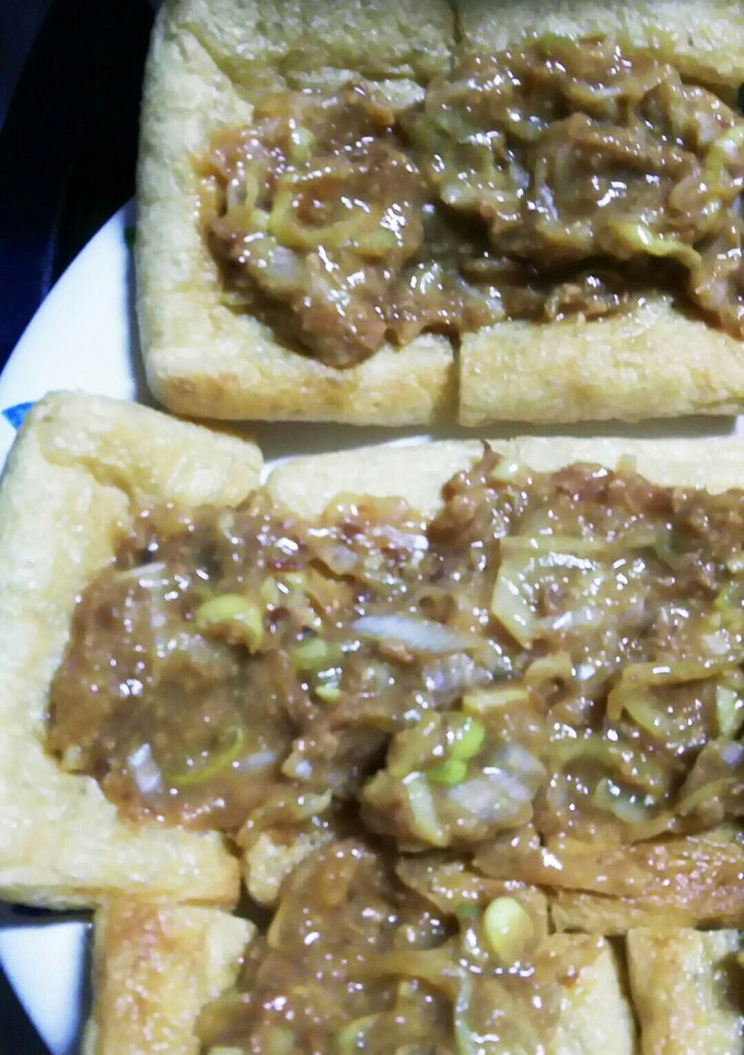 ネギ味噌と油揚げの簡単おつまみ-レシピのメイン写真