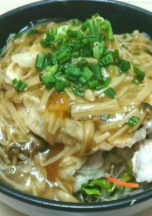 豚しゃぶきのこあんかけ丼-レシピのメイン写真