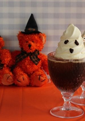 ハロウィンにお化けのコカ・コーラフロート-レシピのメイン写真