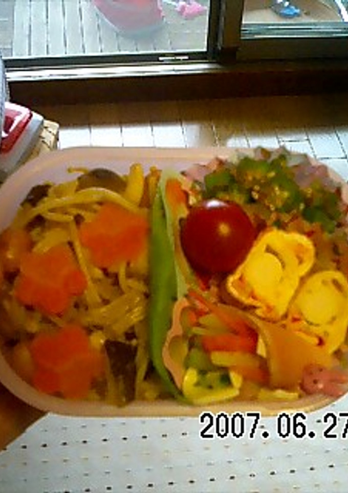 幼稚園　きのこパスタお弁当-レシピのメイン写真