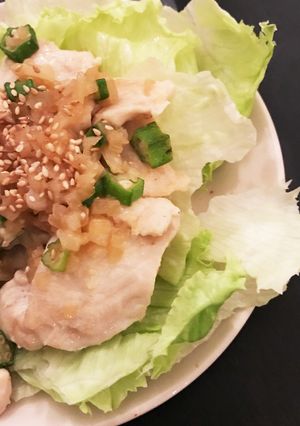 海外対応(+酒)鶏胸肉の塩レモン炒め-レシピのメイン写真