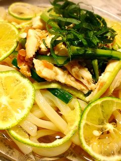 梅ササミすだちうどん-レシピのメイン写真