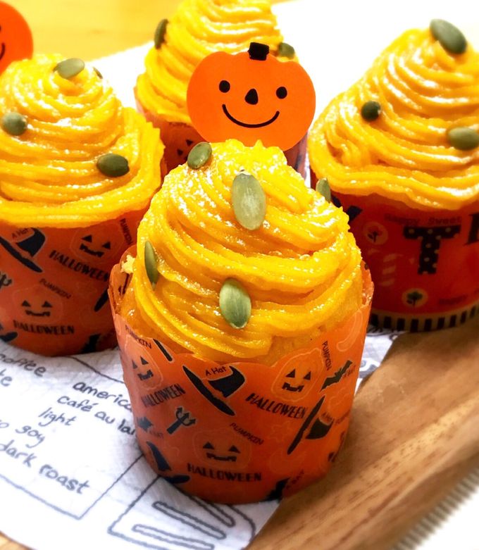 ハロウィンにも♬かぼちゃのカップケーキ♡ by yukki