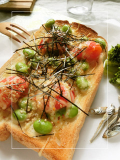トマトと枝豆の海苔ごま塩和トースト-レシピのメイン写真