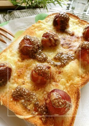 チアレモンon巨峰チーズトースト-レシピのメイン写真