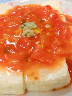 ぷるぷる豆腐のトマトだしあんかけ-レシピのメイン写真