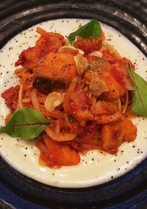 鮭のトマトパスタ♡ベシャメルソース添え-レシピのメイン写真