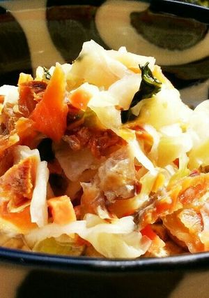 犬ご飯　鮭の石狩鍋風？汁かけご飯-レシピのメイン写真