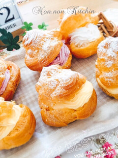 ハロウィンかぼちゃクリーム&紫芋クリーム-レシピのメイン写真