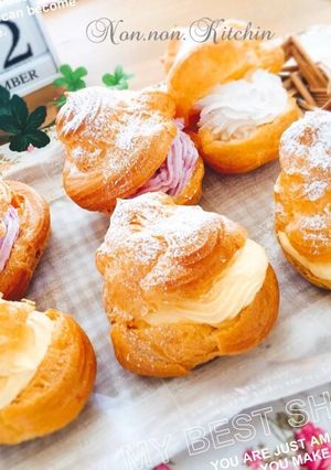 ハロウィンかぼちゃクリーム&紫芋クリーム-レシピのメイン写真