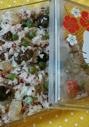 甘納豆のお赤飯!レンジで簡単!-レシピのメイン写真
