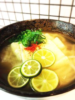 ランチ♡温かいきつねうどん すだち 入り-レシピのメイン写真