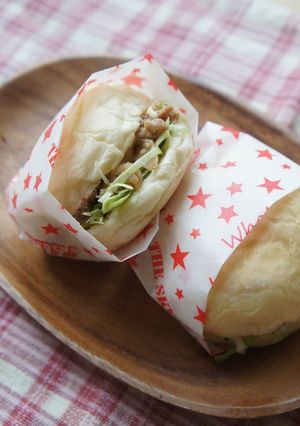 常備菜で5分＊お肉のまんぷくサンド-レシピのメイン写真